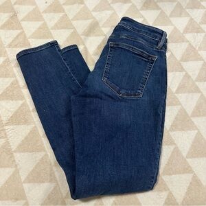 Ann Taylor lot curvy skinny crop jeans dark wash